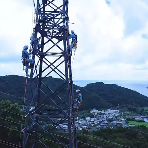 架空送電線の写真